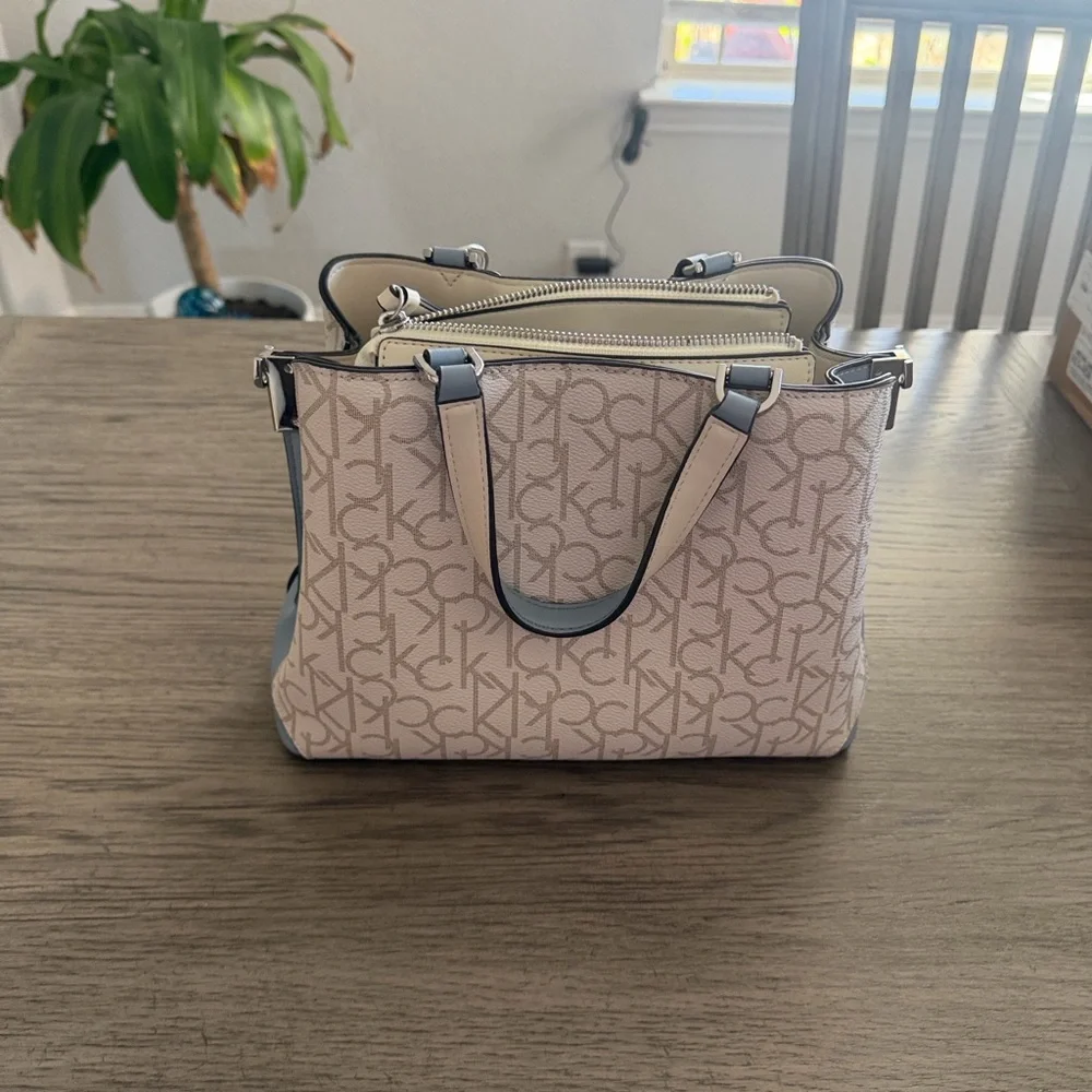 Calvin Klein Beige and Gray Satchel - Picture 4 of 4